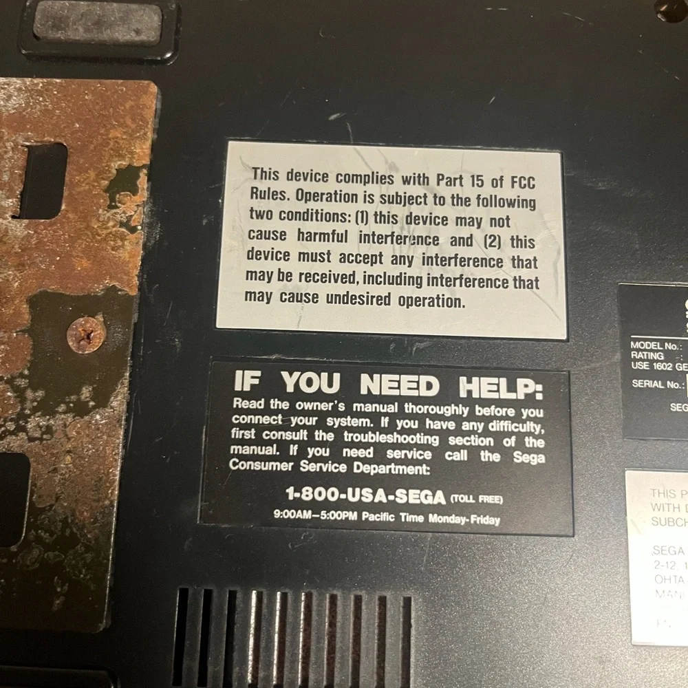 Sega Genesis CD Console MK 4102 with no remote or cords